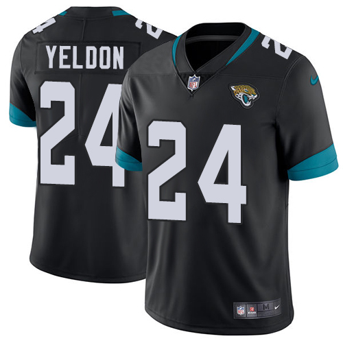 Nike Jaguars #24 T.J. Yeldon Black Alternate Men's Stitched NFL Vapor Untouchable Limited Jersey - Click Image to Close